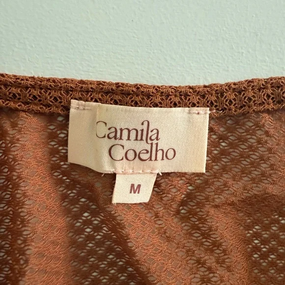 Camila Coelho Brown Sheer Dress